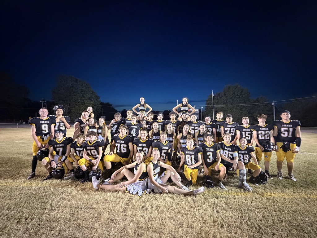 Football players and cheerleaders after the game
