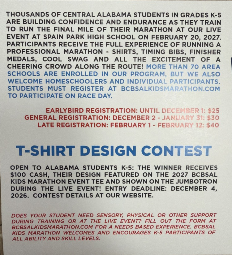 information from the flyer about the kids marathon