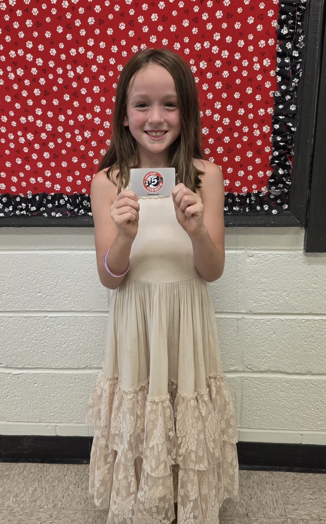 girl holding a gift card