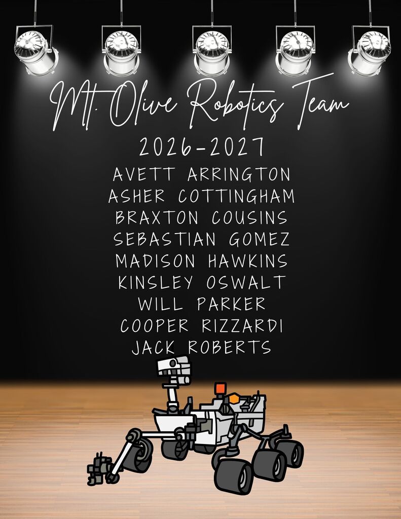 List of robotics team members for Mt. Olive