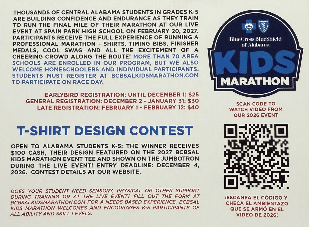 T Shirt Design contest for the Kids Marathon