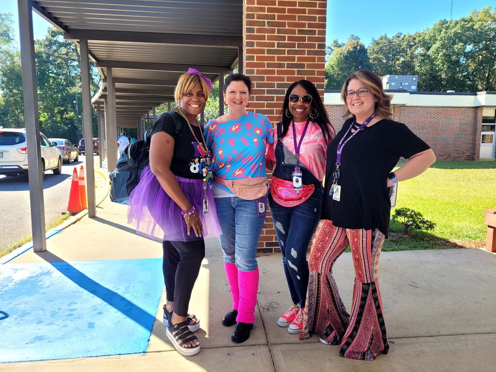 Teachers joined in on old school day!