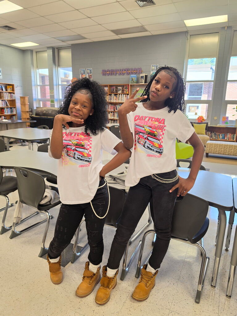 Bestfriends enjoyed dressing alike for Tacky Day!