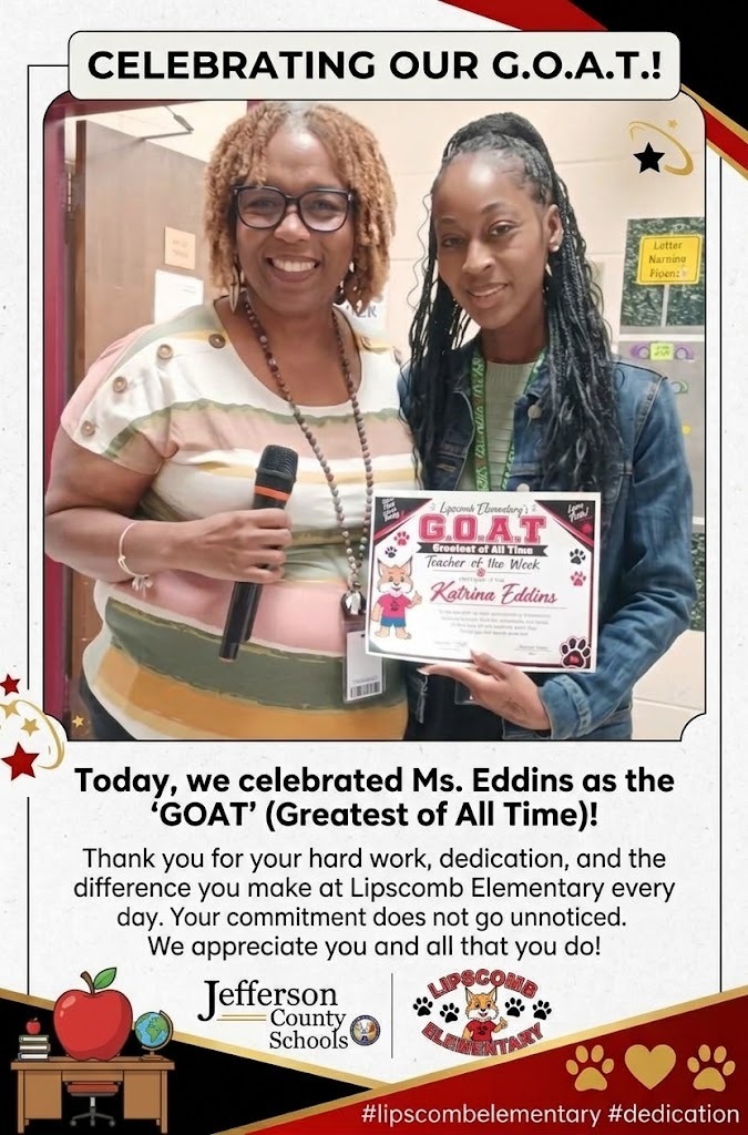 Congratulations Ms. Eddins