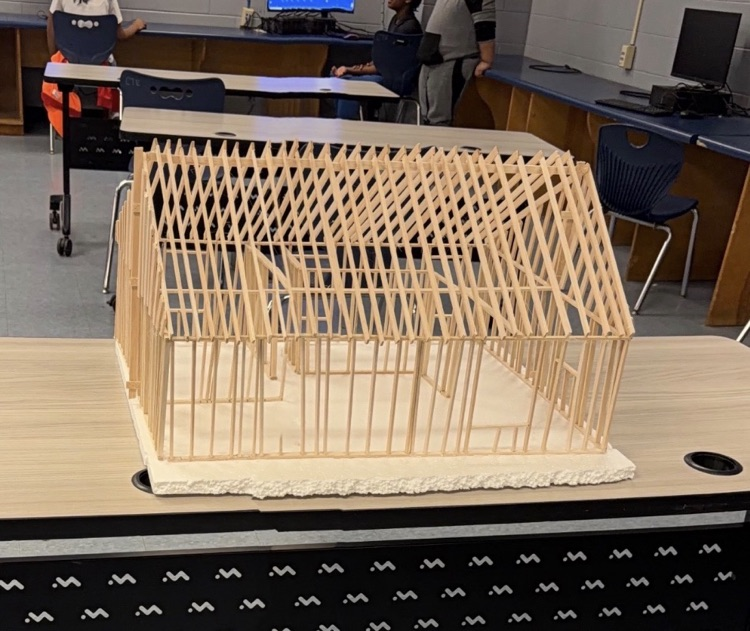 House made out of wood sticks
