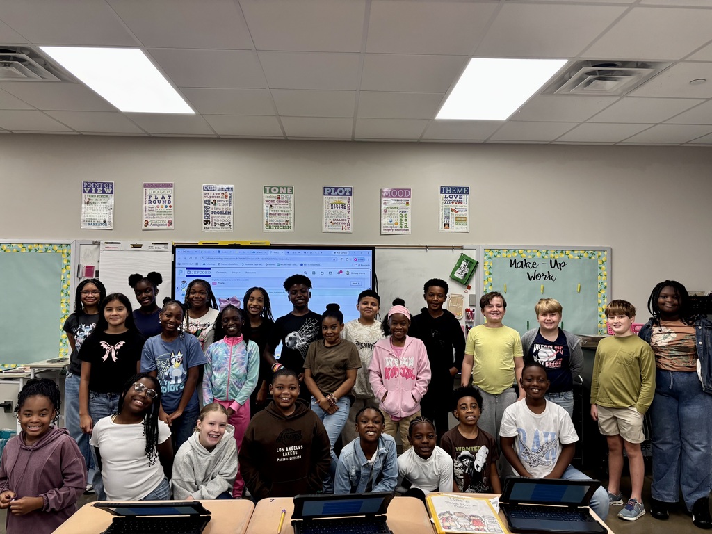 Group photo of Mrs. Morris's 5th grade class, winner(s) of the JEFCOED Trick or Treat Attendance Challenge.