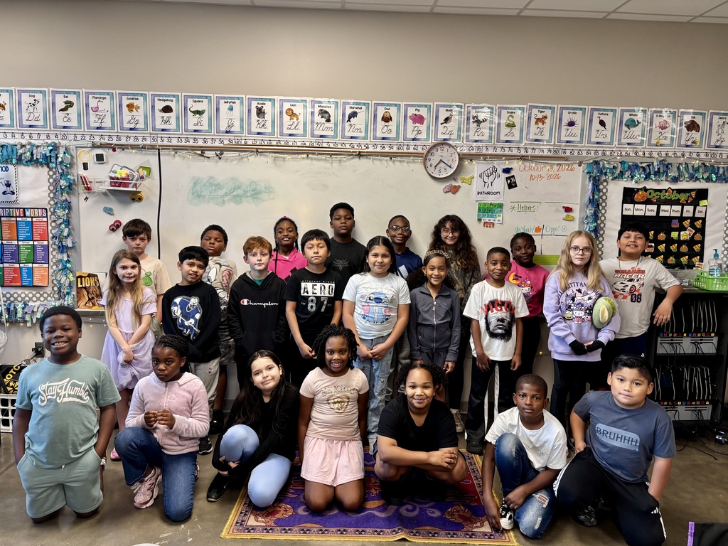 Group photo of Mrs. Dutton’s 3rd grade class, winner(s) of the JEFCOED Trick or Treat Attendance Challenge.