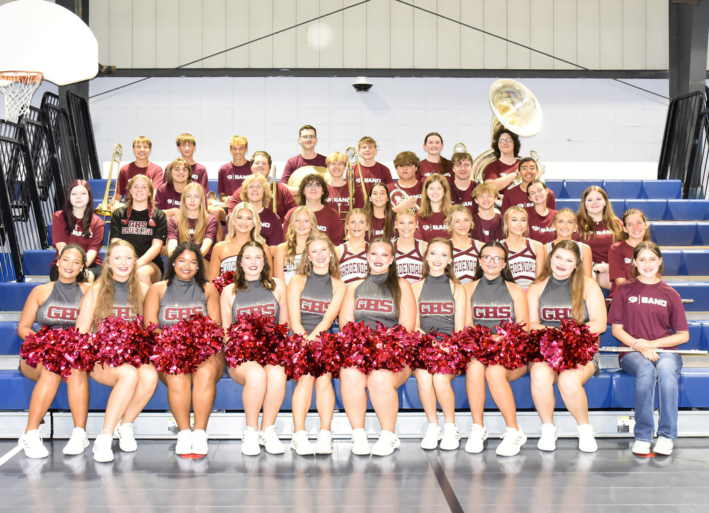 GHS Band and CHeerleaders at MOE for pep rally