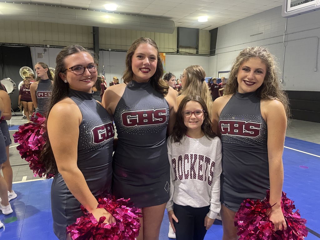 Student with Dance Team at GHS pep rally for Mt. Olive