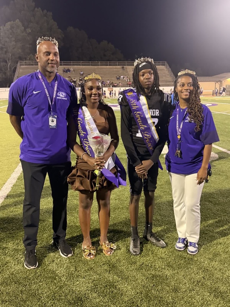 Congratulations to our 8th grade Princess, Kennedi Thomas and Prince, Brandon Maddox!