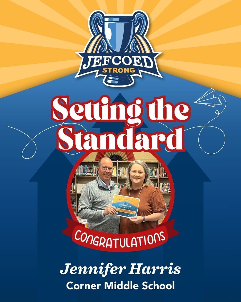 blue background with trophy and JEFCOED logo