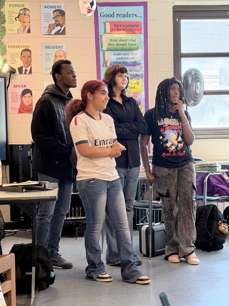 Students standing