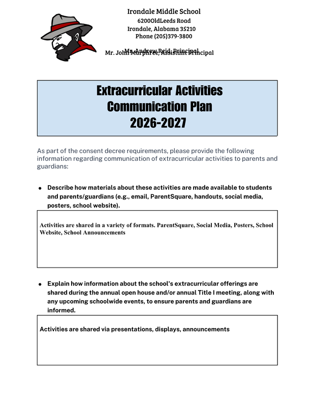 Extracurricular plan