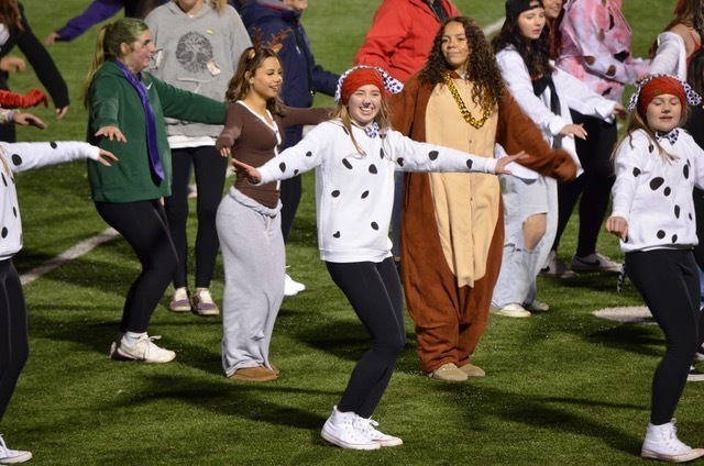 Students in Costumes Dancing