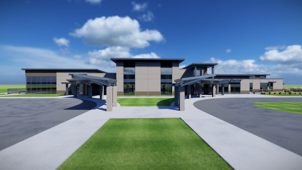 Building with green grass