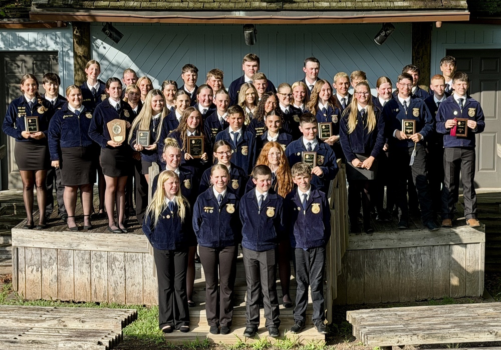 Group of Jefferson County FFA students in uniform