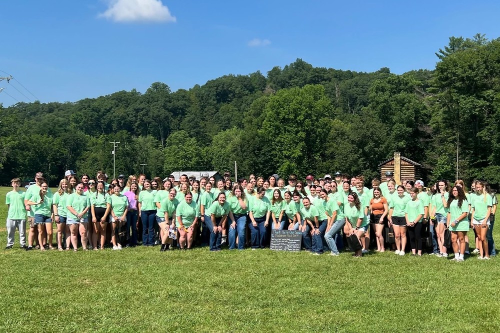 JCS FFA members gathered to pack food for those in need at the FFA State Convention in Ripley, WV