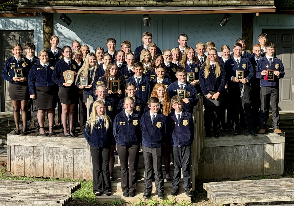Group of Jefferson County FFA students in uniform