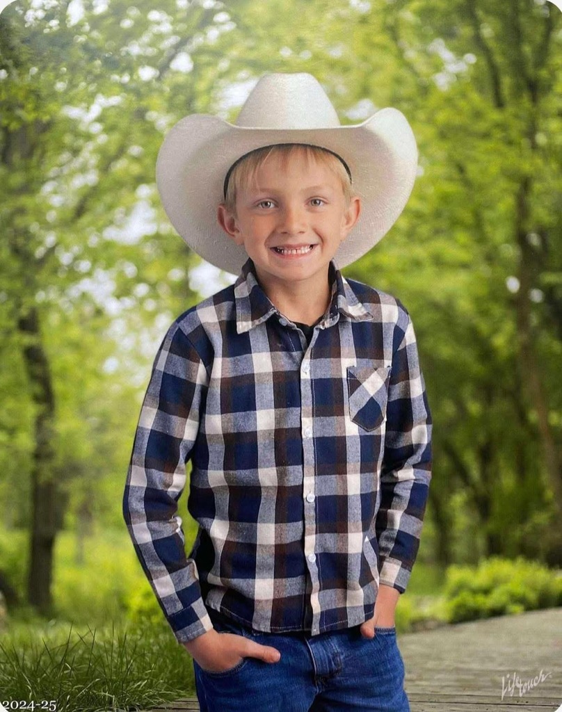 Douglas with his cowboy hat on