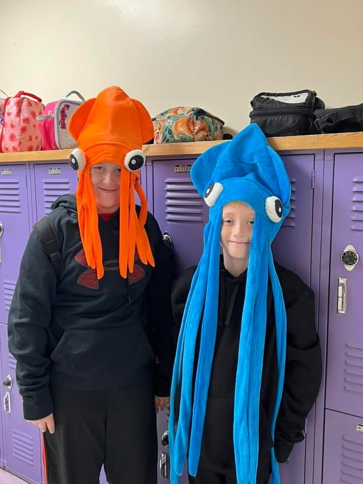 children with hats on