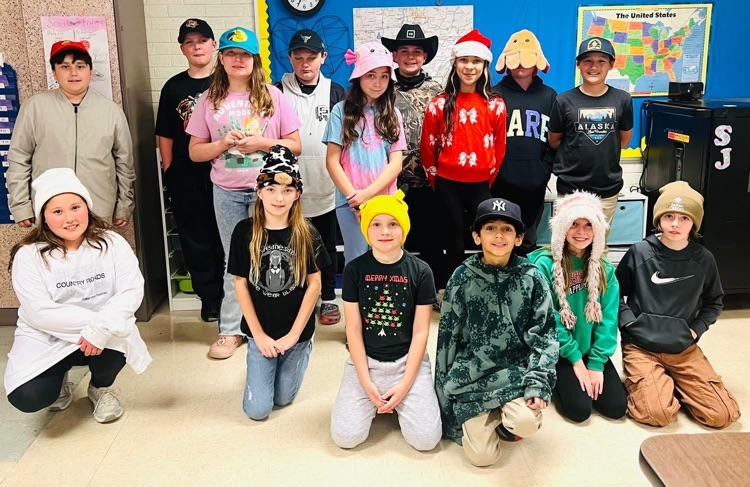 children with hats on