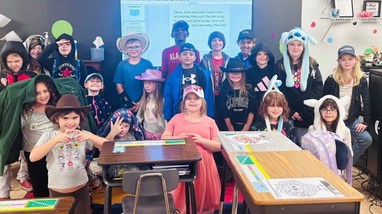 children with hats on