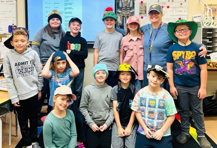 children with hats on