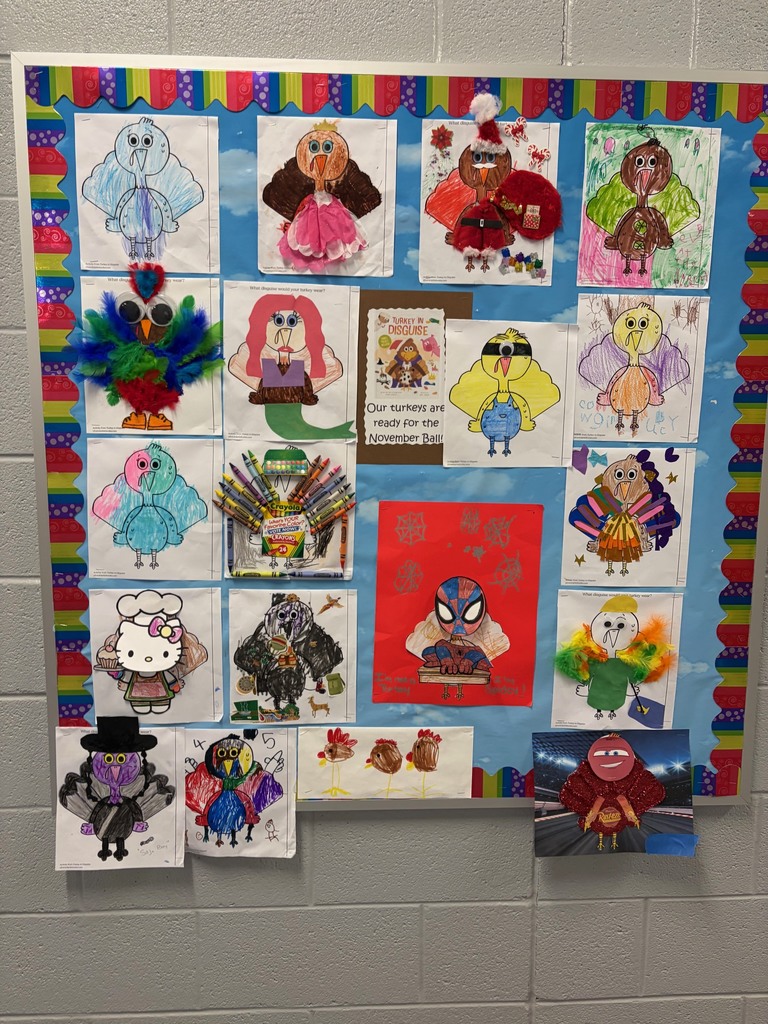 Paper turkeys disguised as different people or items