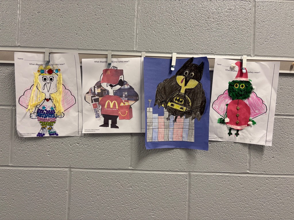 Paper turkeys disguised as different people or items