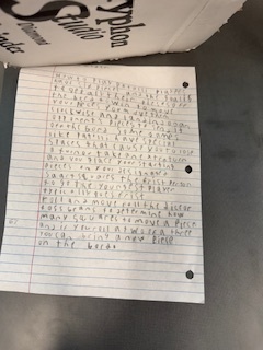 A paper with a written presentation