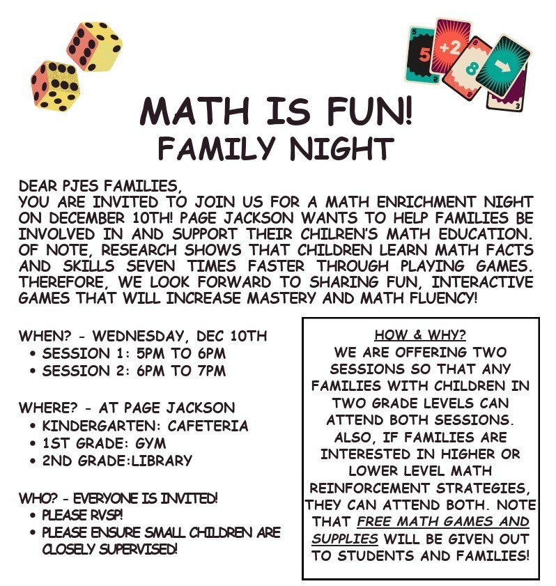 Math Night Flyer 