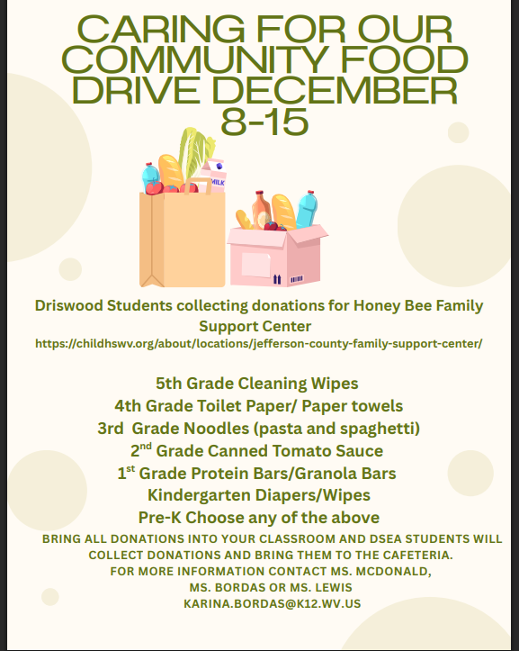 Caring for our Community Food Drive