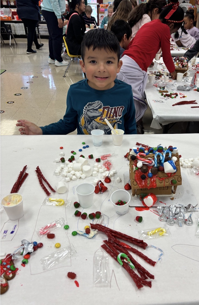 boy with. gingerbread house 
