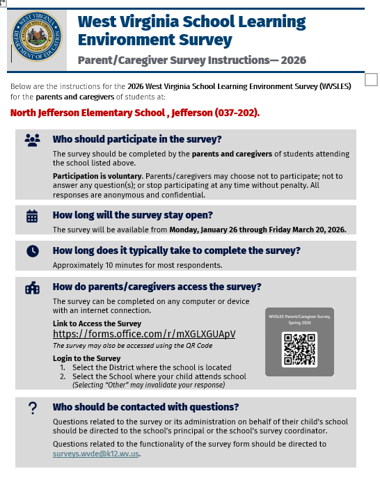 WVSLE Survey for Parents and Guardians