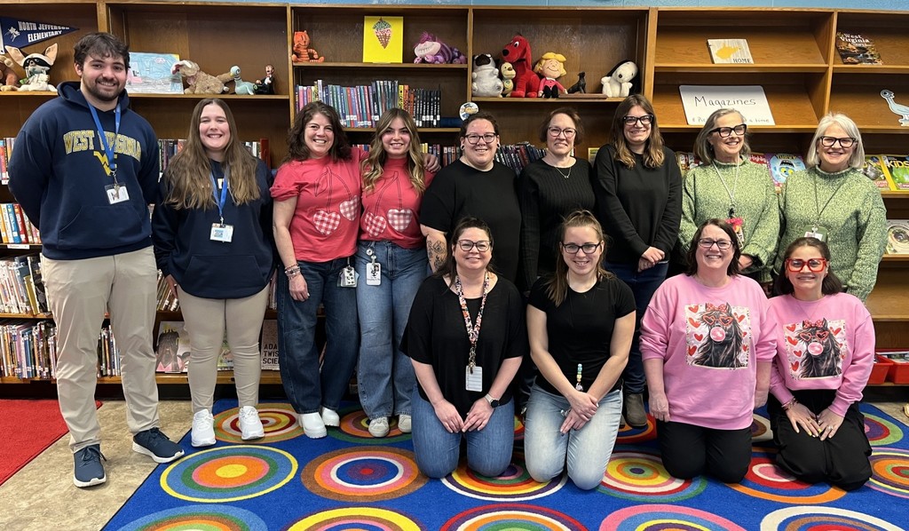 NJES staff members dressed as twins