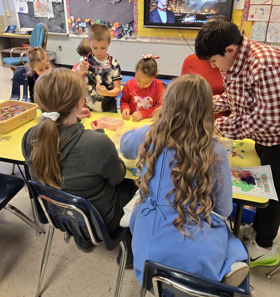 students in art room
