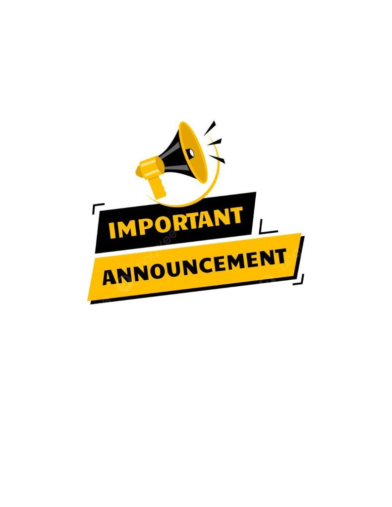 Important Announcement