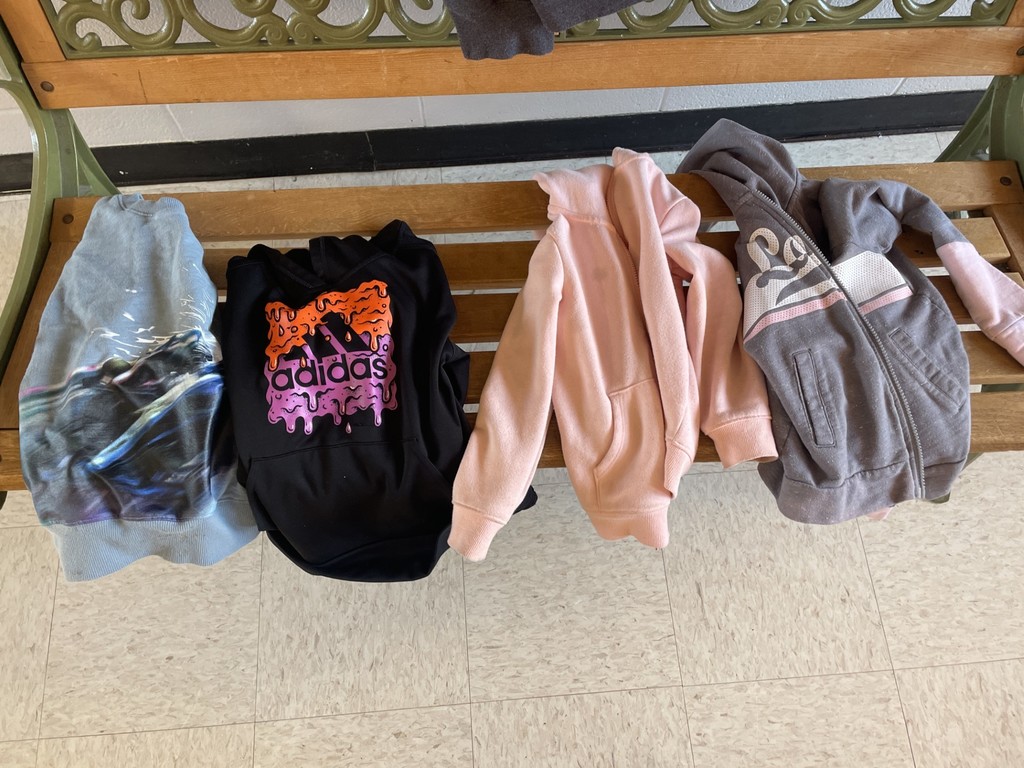 sweatshirts, etc that students have left at school