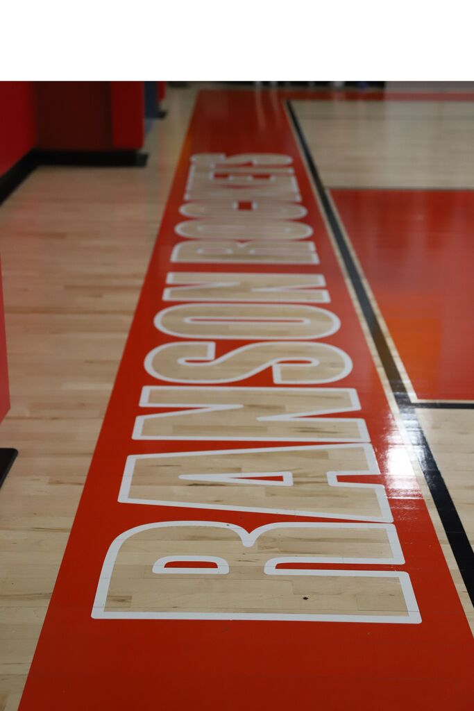 Ranson Rockets Logo on the gym floor