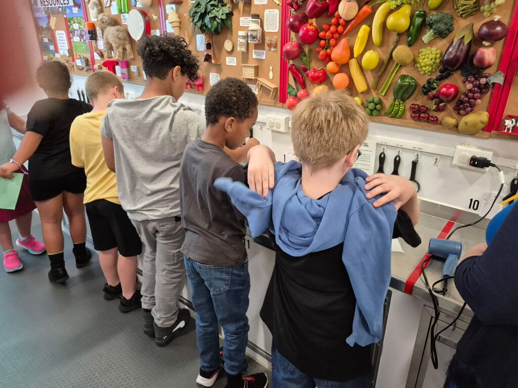 Students working on an activity