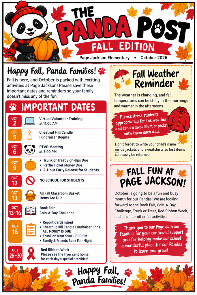 The Panda Post Fall Edition Newsletter 