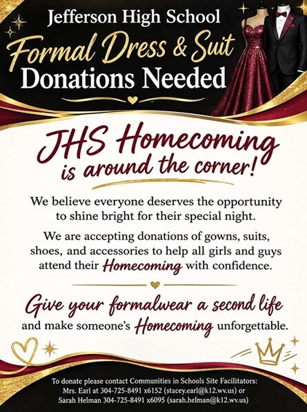 Homecoming Attire Donation Flyer