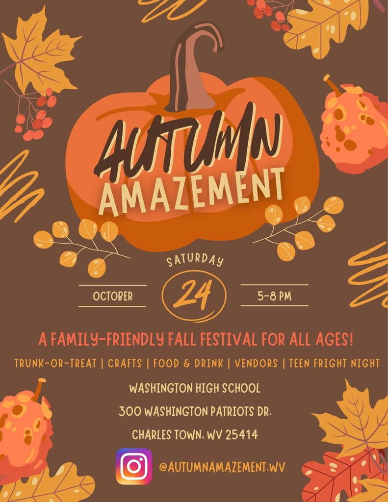 Autumn Amazement, Saturday 1024/26 from 5-8 pm at Washington High School.