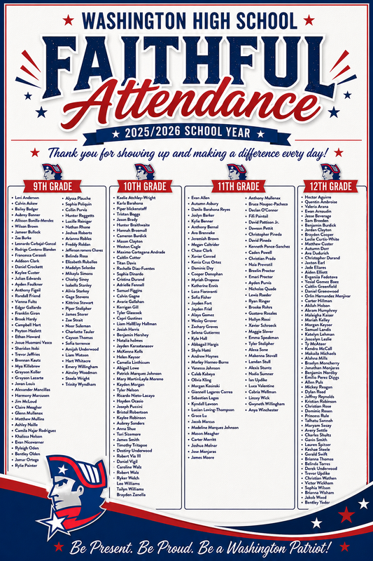 Faithful Attendance List