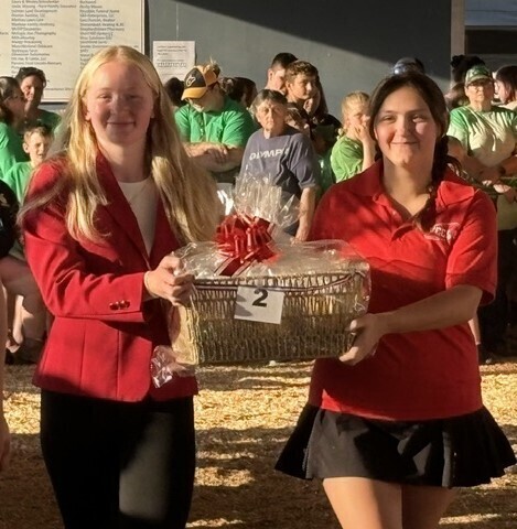Students walk around with the FCCLA basket