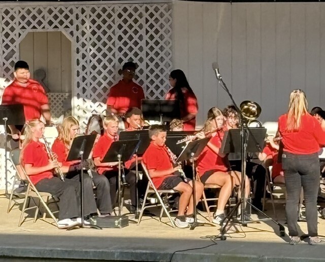 Students performing a song