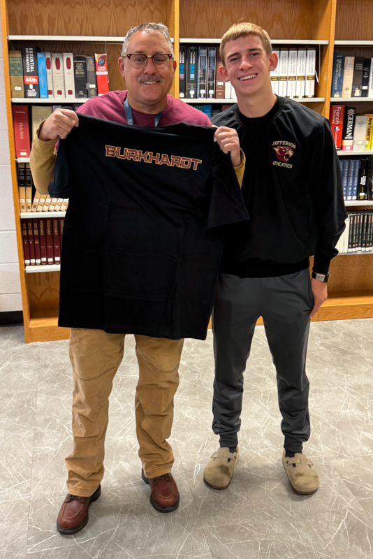 JHS Senior with Staff Member