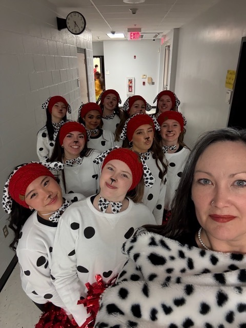 Dance team dressed as Dalmations