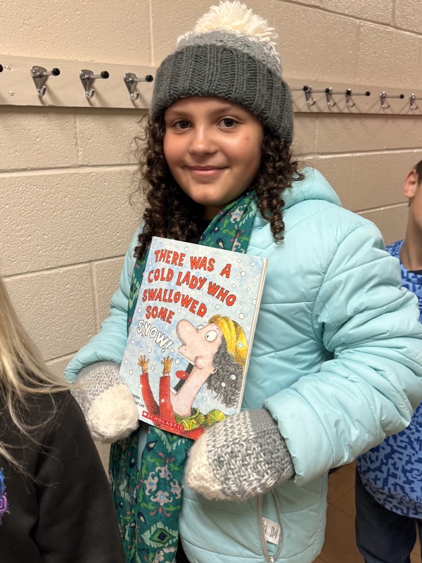 old lady swallowed snow character