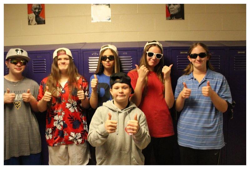 students dressed as Adam Sandler